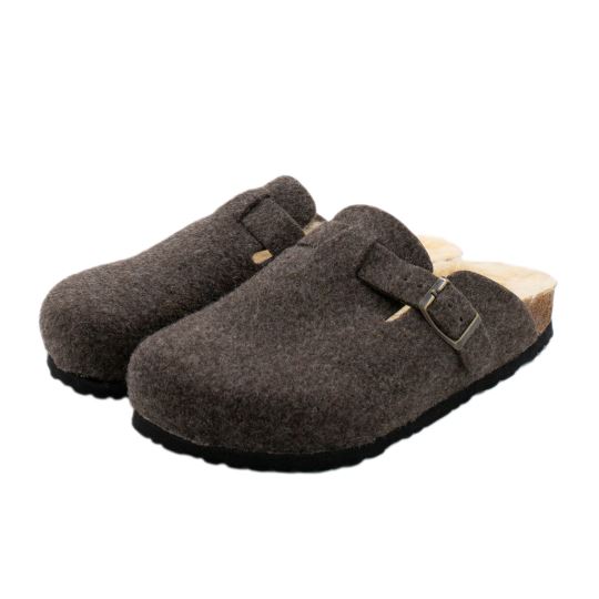 YOOYU PENA KADIN İÇİ PELUŞ KEÇE EV TERLİĞİ KOYU KAHVERENGİ