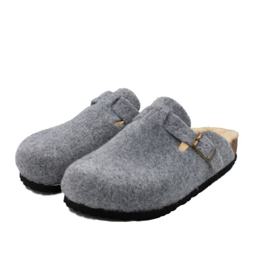YOOYU PENA KADIN İÇİ PELUŞ KEÇE EV TERLİĞİ GRİ